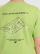 Chłopięcy t-shirt z nadrukiem 4F 4FJWAW25TTSHM2415 - zielony