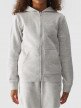 Dziewczęca bluza dresowa rozpinana z kapturem 4F 4FJWMM00TSWSF1315 - szara