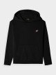 Dziewczęca bluza dresowa nierozpinana z kapturem 4F 4FJWMM00TSWSF1316 - czarna
