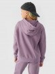 Dziewczęca bluza dresowa nierozpinana z kapturem 4F 4FJWMM00TSWSF1316 - fioletowa
