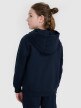 Dziewczęca bluza dresowa rozpinana z kapturem 4F 4FJWMM00TSWSF1861 - granatowa
