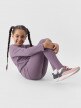 Dziewczęce legginsy dzianinowe 4F 4FJWMM00TTIGF178 - fioletowe