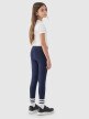 Dziewczęce legginsy dzianinowe 4F 4FJWMM00TTIGF220-20S - granatowe