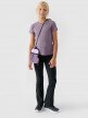 Dziewczęcy t-shirt basic 4F 4FJWMM00TTSHF1658 - fioletowy