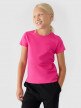 4F JUNIOR Dziewczęcy tshirt basic 4F 4FJWMM00TTSHF1658  różowy Różowy
