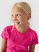 mini: Dziewczęcy t-shirt basic 4F 4FJWMM00TTSHF1658 - różowy (2)