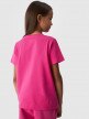 Dziewczęcy t-shirt z nadrukiem 4F 4FJWMM00TTSHF1803 - różowy