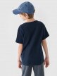 Chłopięcy t-shirt z nadrukiem 4F 4FJWMM00TTSHM2331 - granatowy