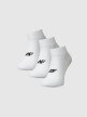 Dziewczęce skarpetki za kostkę (3-pack) 4F 4FJWMM00USOCF497 - białe