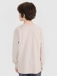 Chłopięcy longsleeve z nadrukiem 4F 4FJWSS25TLONM380 - beżowy