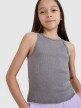 mini: Dziewczęcy top basic 4F 4FJWSS25TSLEF111 - szary (2)
