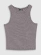 mini: Dziewczęcy top basic 4F 4FJWSS25TSLEF111 - szary (5)