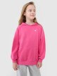 Bluza dresowa nierozpinana z kapturem dziewczęca - różowa