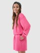 Dziewczęca bluza dresowa bez kaptura nierozpinana 4F 4FJWSS25TSWSF1479 - różowa