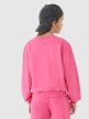 Dziewczęca bluza dresowa bez kaptura nierozpinana 4F 4FJWSS25TSWSF1479 - różowa