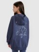 Dziewczęca bluza dresowa rozpinana z kapturem 4F 4FJWSS25TSWSF1482 - granatowa