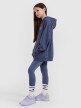 Dziewczęca bluza dresowa rozpinana z kapturem 4F 4FJWSS25TSWSF1482 - granatowa