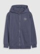 Dziewczęca bluza dresowa rozpinana z kapturem 4F 4FJWSS25TSWSF1482 - granatowa