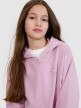 Dziewczęca bluza dresowa rozpinana z kapturem 4F 4FJWSS25TSWSF1482 - różowa