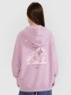 Dziewczęca bluza dresowa rozpinana z kapturem 4F 4FJWSS25TSWSF1482 - różowa