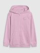 Dziewczęca bluza dresowa rozpinana z kapturem 4F 4FJWSS25TSWSF1482 - różowa