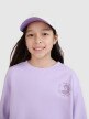mini: Dziewczęca bluza dresowa bez kaptura nierozpinana 4F 4FJWSS25TSWSF1504 - fioletowa (2)