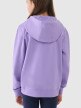 mini: Dziewczęca bluza dresowa rozpinana z kapturem 4F 4FJWSS25TSWSF1706 - fioletowa (5)