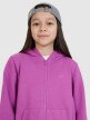 mini: Dziewczęca bluza dresowa rozpinana z kapturem 4F 4FJWSS25TSWSF1706 - fioletowa (2)
