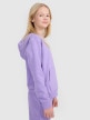 Dziewczęca bluza dresowa nierozpinana z kapturem 4F 4FJWSS25TSWSF1707 - fioletowa