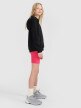 mini: Dziewczęca bluza dresowa nierozpinana z kapturem 4F 4FJWSS25TSWSF1707 - czarna (4)