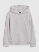 Dziewczęca bluza dresowa nierozpinana z kapturem 4F 4FJWSS25TSWSF1707 - szara