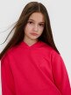 mini: Dziewczęca bluza dresowa nierozpinana z kapturem 4F 4FJWSS25TSWSF1707 - różowa (2)
