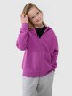 4F JUNIOR Dziewczęca bluza dresowa z kapturem rozpinana 4F 4FJWSS25TSWSF1853  fioletowa Fioletowy