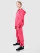 Dziewczęca bluza dresowa z kapturem rozpinana 4F 4FJWSS25TSWSF1853 - różowa