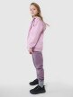 Dziewczęca bluza dresowa z kapturem rozpinana 4F 4FJWSS25TSWSF1853 - różowa