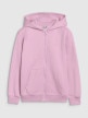 Dziewczęca bluza dresowa z kapturem rozpinana 4F 4FJWSS25TSWSF1853 - różowa
