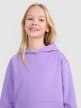 mini: Dziewczęca bluza dresowa nierozpinana bez kaptura 4F 4FJWSS25TSWSF1854 - fioletowa (2)