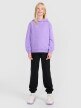 mini: Dziewczęca bluza dresowa nierozpinana bez kaptura 4F 4FJWSS25TSWSF1854 - fioletowa (5)