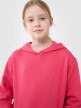 Dziewczęca bluza dresowa nierozpinana bez kaptura 4F 4FJWSS25TSWSF1854 - różowa