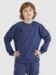 Chłopięca bluza dresowa bez kaptura nierozpinana 4F 4FJWSS25TSWSM1513 - granatowa