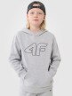 Chłopięca bluza dresowa nierozpinana bez kaptura 4F 4FJWSS25TSWSM1716 - szara