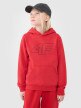 4F JUNIOR Chłopięca bluza dresowa nierozpinana bez kaptura 4F 4FJWSS25TSWSM1716  czerwona Czerwony