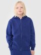 4F JUNIOR Chłopięca bluza dresowa z kapturem rozpinana 4F 4FJWSS25TSWSM1851  niebieska Niebieski