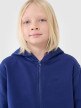 Chłopięca bluza dresowa z kapturem rozpinana 4F 4FJWSS25TSWSM1851 - niebieska