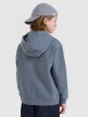 Chłopięca bluza dresowa z kapturem rozpinana 4F 4FJWSS25TSWSM1851 - turkusowa