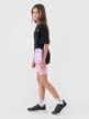 Dziewczęcy t-shirt oversize 4F 4FJWSS25TTSHF1851 - czarny
