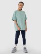 Dziewczęcy t-shirt oversize 4F 4FJWSS25TTSHF1851 - turkusowy
