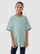 4F JUNIOR Dziewczęcy tshirt oversize 4F 4FJWSS25TTSHF1851  turkusowy Turkusowy