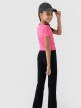 Dziewczęcy top basic t-shirt 4F 4FJWSS25TTSHF1852 - różowy