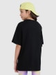 Dziewczęcy t-shirt z nadrukiem 4F 4FJWSS25TTSHF1870 - czarny